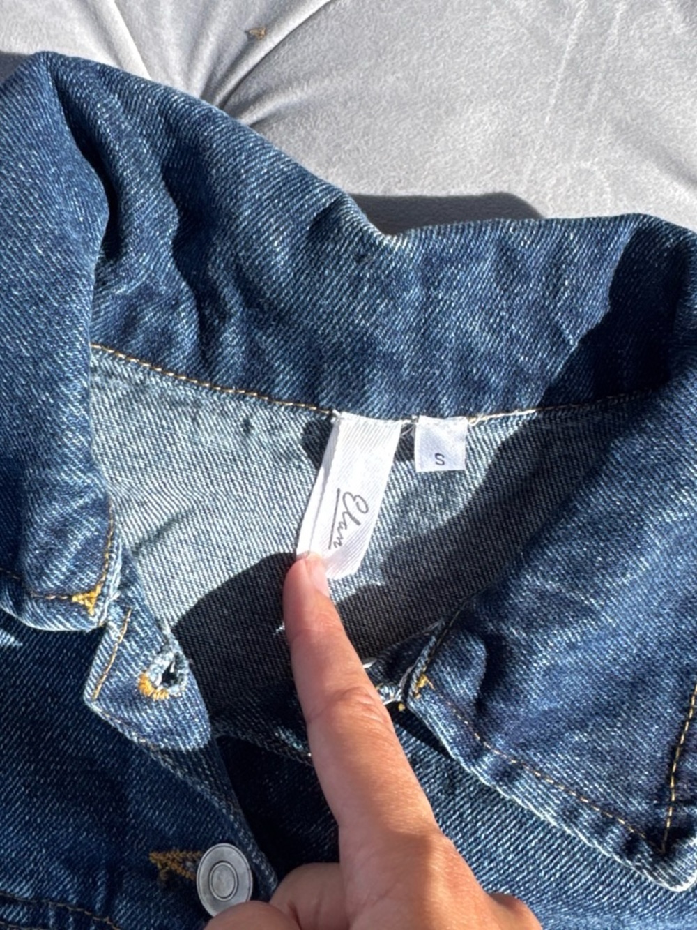 Elan Dark Blue Denim Jean Jacket - Picture 3 of 4
